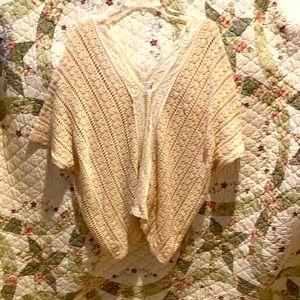 Flying tomato v neck poncho sweater